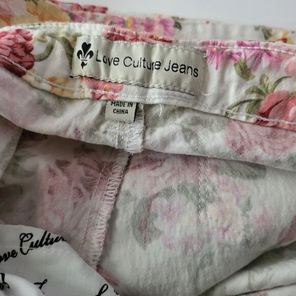 LOVE CULTURE | Pink & Red Flower Jeans - Picture 7 of 9